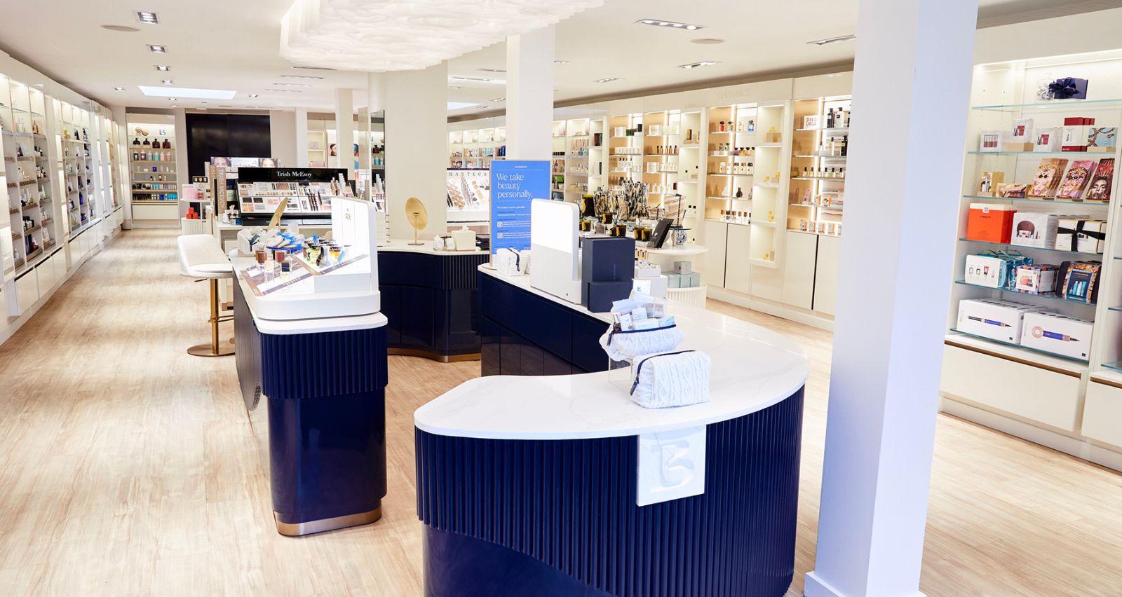 The interior of a Bluemercury store